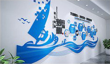 盐津海浪主题文化墙如何设计？