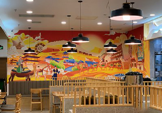 盐津商业空间彩绘介绍。