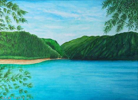 盐津在墙绘中，如何绘画绿水青山？