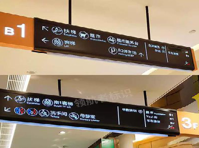 盐津如何通过商场标识牌引导客流分布？